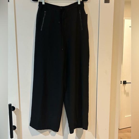DKNY Black Wide Leg Drawstring Pants Size m - Picture 11 of 12
